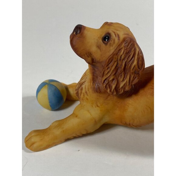 FRANKLIN MINT COCKER SPANIEL Dog Porcelain Sculpture Ball 1987 - Picture 5 of 14